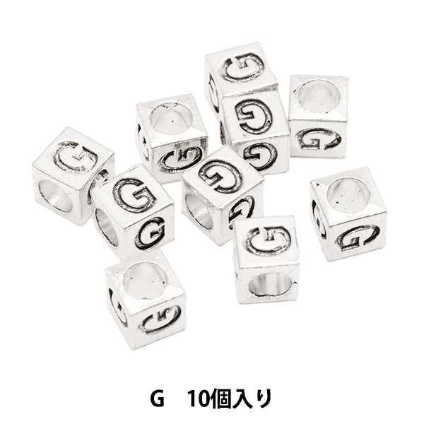 Cuentas "metalCuentas alfabetoCuentas G aprox. 7 x 7 mm 10 piezas incluyen "Marchenart Fairy Tale Art