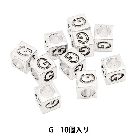 ビーズ 『メタルビーズ アルファベットビーズ G 約7×7mm 10個入り』 MARCHENART メルヘンアート