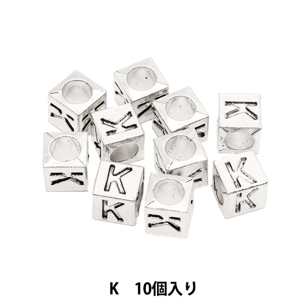Cuentas "metalCuentas alfabetoCuentas K aprox. 7 x 7 mm 10 piezas incluyen "Marchenart Fairy Tale Art