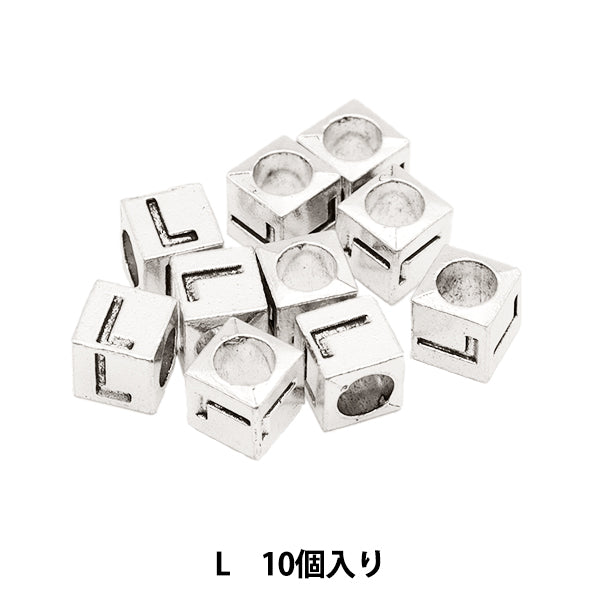 Cuentas "metalCuentas alfabetoCuentas L aprox. 7 x 7 mm 10 piezas incluyen "Marchenart Fairy Tale Art