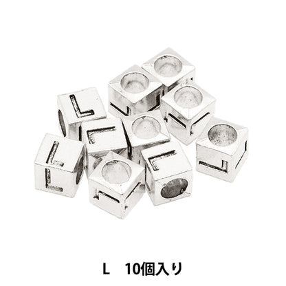 Cuentas "metalCuentas alfabetoCuentas L aprox. 7 x 7 mm 10 piezas incluyen "Marchenart Fairy Tale Art