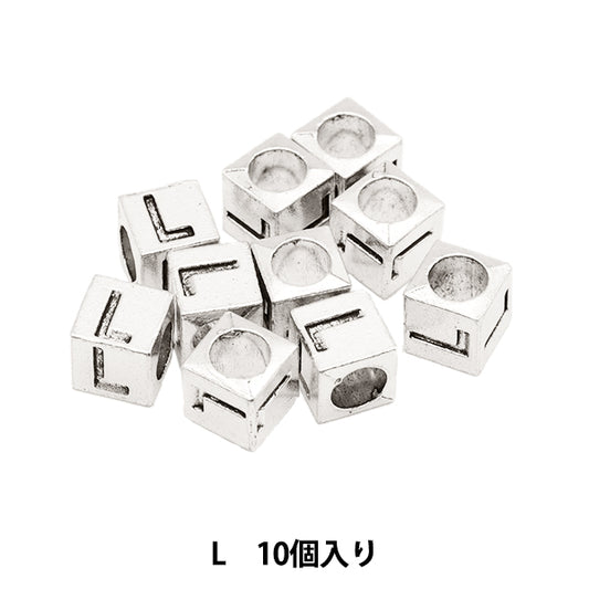 ビーズ 『メタルビーズ アルファベットビーズ L 約7×7mm 10個入り』 MARCHENART メルヘンアート