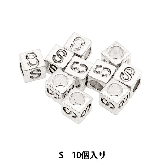 ビーズ 『メタルビーズ アルファベットビーズ S 約7×7mm 10個入り』 MARCHENART メルヘンアート