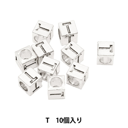 Cuentas "metalCuentas alfabetoCuentas T aprox. 7 x 7 mm 10 piezas incluyen "Marchenart Fairy Tale Art