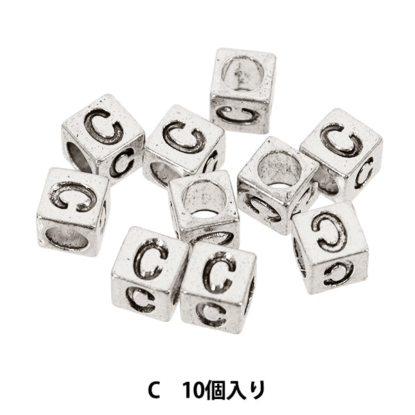Perles "métalPerles alphabetPerles C Env. 7×7mm 10 pièces" MARCHENART Art des contes de fées