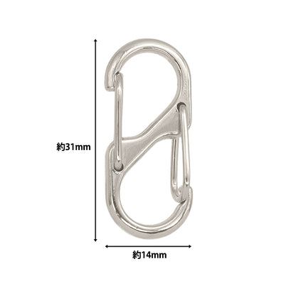 링 하드웨어 "S Carabiner 14 x 30mm Silver S1212" Marchenart 동화 예술