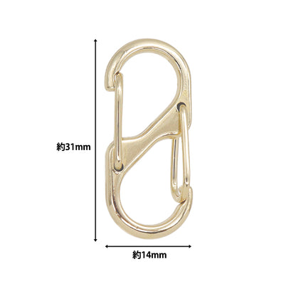 رنين الأجهزة "S Carabiner 14x30mm Gold G1213" Marchenart Fairy Tale Art