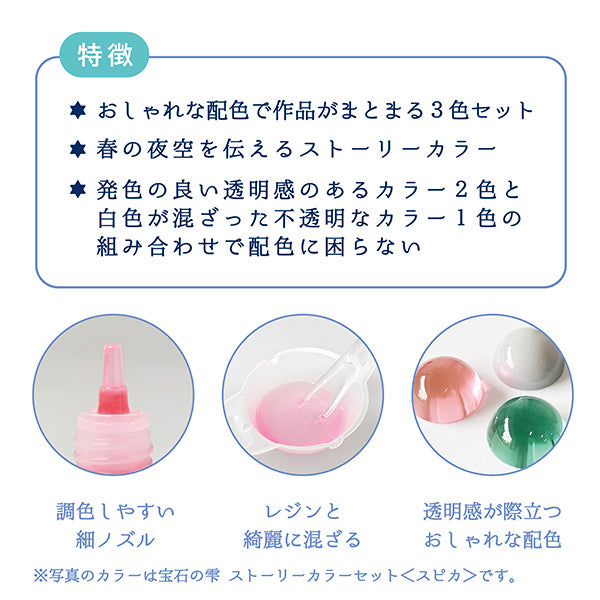 レジン着色剤 『宝石の雫 ストーリーカラーセット スピカ 403436』 PADICO パジコ
