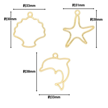 Resin parts "Resin frame Marine Gold 3 pieces YZ-BC-R3"