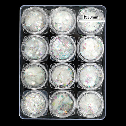 MATÉRIAUX RESIN "Palette de bijoux 12 blanc A YS-2-10"