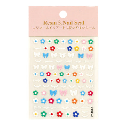 レジン材料 『レジン&ネイルシール お花とリボン YS-2-46』