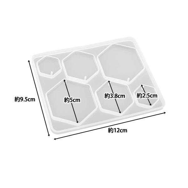 Moule en résine `` Plaque d'étiquette de moule en silicone Hexagon MO-24"