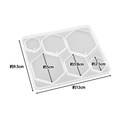 Moule en résine `` Plaque d'étiquette de moule en silicone Hexagon MO-24"