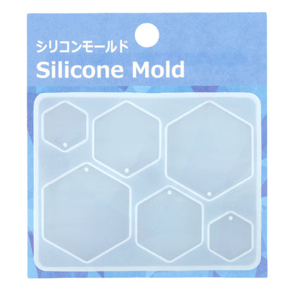 Moule en résine `` Plaque d'étiquette de moule en silicone Hexagon MO-24"
