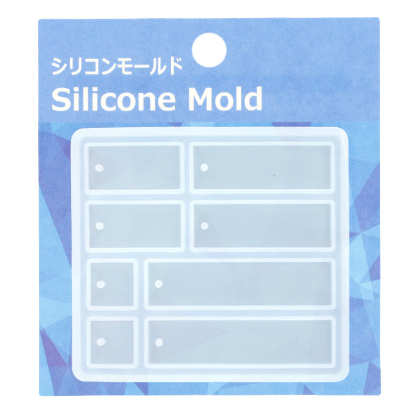 Moule en résine ``Moule en silicone plaque d'étiquette rectangle 1 MO-28"