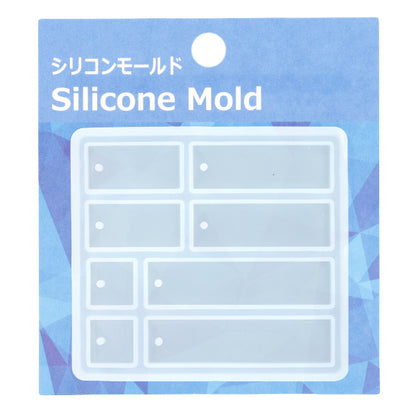 Moule en résine ``Moule en silicone plaque d'étiquette rectangle 1 MO-28"