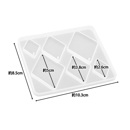Moule en résine `` Moule en silicone plaque d'étiquette diamant MO-29"