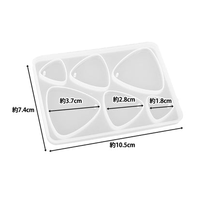 Moule en résine ``Moule en silicone plaque d'étiquette triangle 2 MO-31"