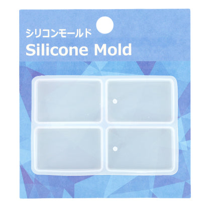 Moule en résine ``Moule en silicone plaque d'étiquette rectangle 2 MO-35"