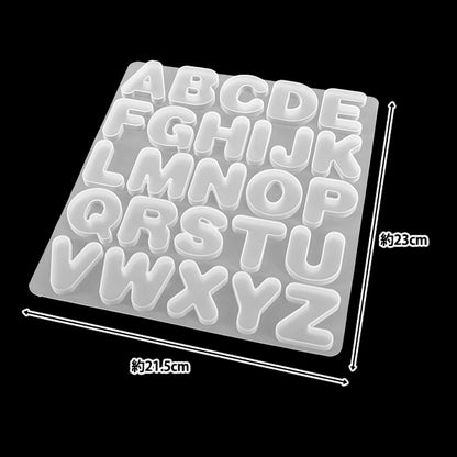 Resin mold ``Silicone mold alphabet rounded corners MO-57"