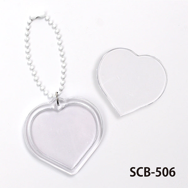 수예부품 "아크릴 열쇠 고리 하트 SCB-506 ERUBERU 엘베일