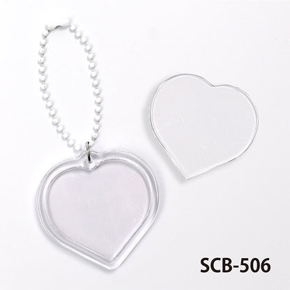 수예부품 "아크릴 열쇠 고리 하트 SCB-506 ERUBERU 엘베일