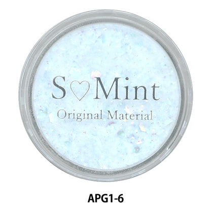 Harzmaterial "Acrylpulver-Glitter-Serie 1 Farbe 6 APG1-6" Smint
