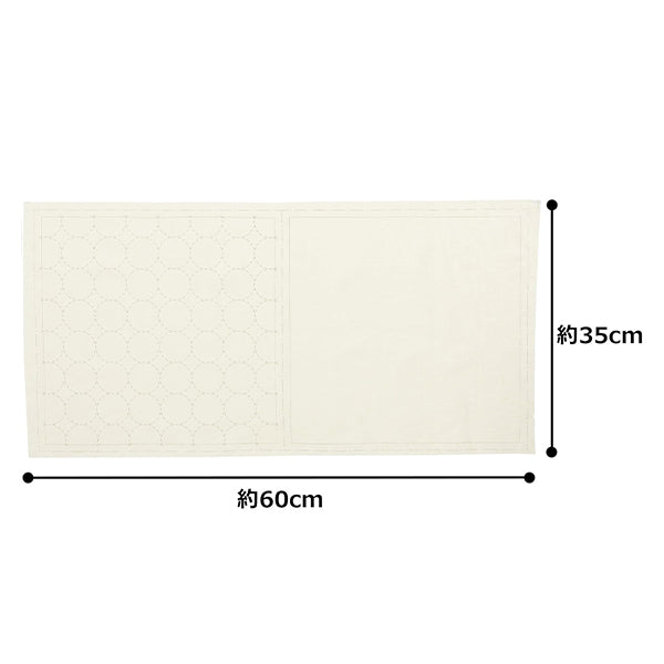 Embroidery kit "Sashiko Cotton linen multi-cloth round tether off-white 98905" LECIEN Lecien cosmo