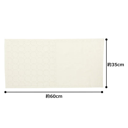 Embroidery kit "Sashiko Cotton linen multi-cloth round tether off-white 98905" LECIEN Lecien cosmo