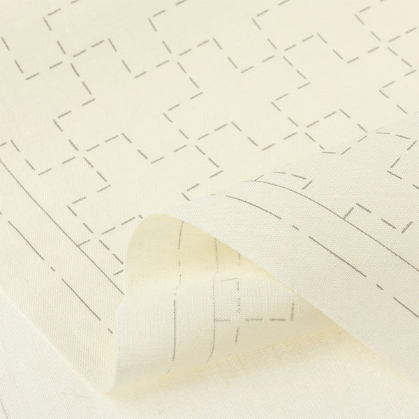 Embroidery kit "Sashiko Cotton Linen Multi-Cloth Crossed Off-White 98907" LECIEN Lecien cosmo