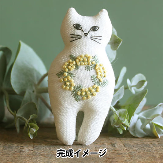 刺しゅうキット 『nekogao 刺繍ブローチ ミモザのリース PHC-130-1』 Piece ピース