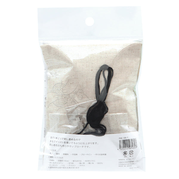 Комплект вышивки "Nekogao вышитый брошь пупок Kinari PHC-126-1" Кусок