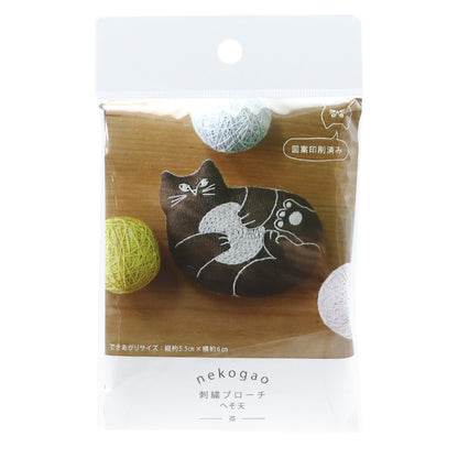 Комплект вышивки "Nekogao вышитый брошь пупок Brown PHC-126-2" Кусок