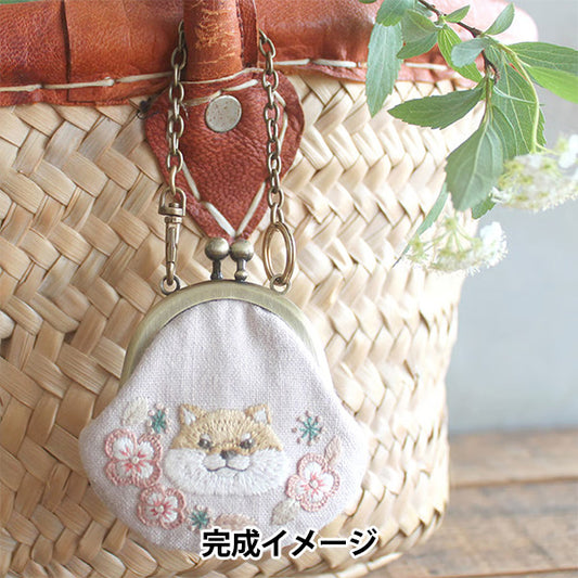 자수전부 "Chicchi의 동물자수키트 : 푹신한 시바 이누와 미니 병아리동전 지갑매력 PHC-127-1" 조각