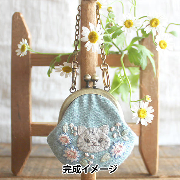 刺しゅうキット 『Chicchiさんの動物刺繍キット まんまる猫さんと