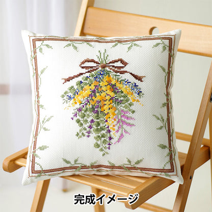 Embroidery kit "Onoe Megumi Cross Stitch Mimosa Collection Mimosa Swag 6065" Olympus