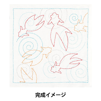 Embroidery kit "SashikoKit Cool Kingyo White SK487" Olympus