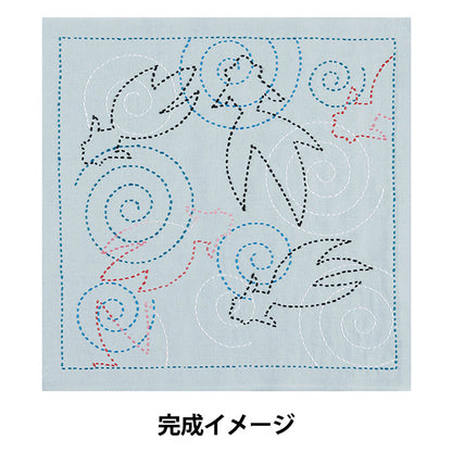 Embroidery kit "SashikoKit Cool Kingyo Asagi SK488" Olympus