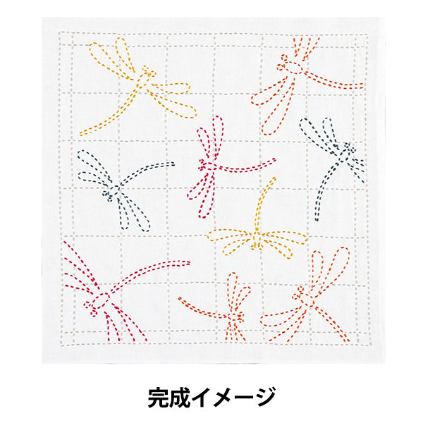 Embroidery kit "SashikoKit Akane Dragonfly White SK489" Olympus
