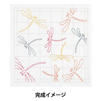 Embroidery kit "SashikoKit Akane Dragonfly White SK489" Olympus