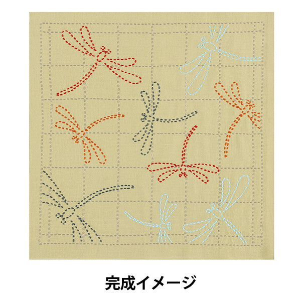Embroidery kit "SashikoKit Akane Dragonfly Mustard SK490" Olympus
