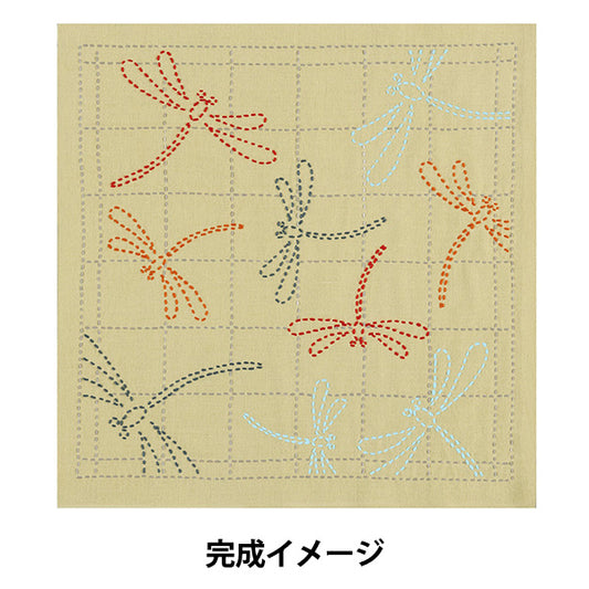 Embroidery kit "SashikoKit Akane Dragonfly Mustard SK490" Olympus