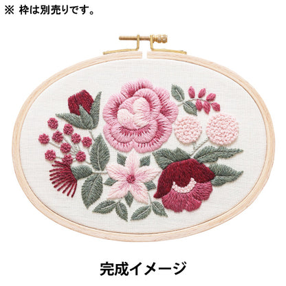 Embroidery Kit "Higuchi Yumiko Flower Bouquet Collection Pink JPT93" DMC DMC