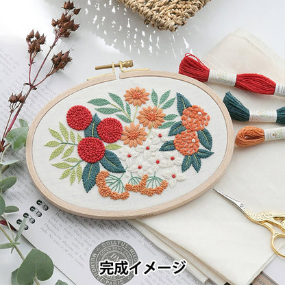 Embroidery Kit "Higuchi Yumiko Flower Bouquet Collection Orange JPT95" DMC DMC