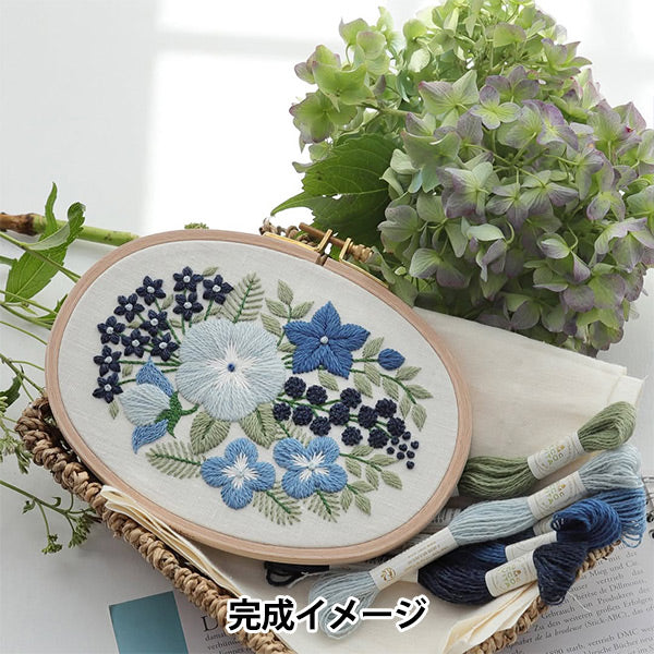 刺しゅうキット 『樋口愉美子 フラワーブーケコレクション 青色 JPT96