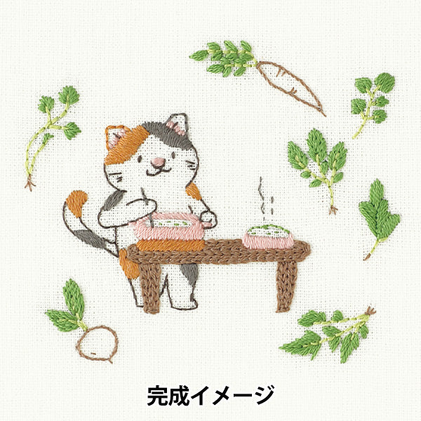 Комплект вышивки "Chicchi Warm Nanakusa Cipridge с Calico Cat Jpt100" DMC DMC