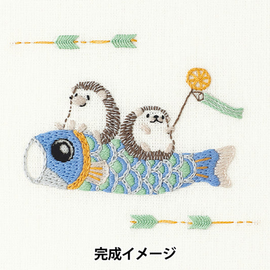 Embroidery kit "Chicchi Hedgehog and Carp Streamer JPT104" DMC DMC