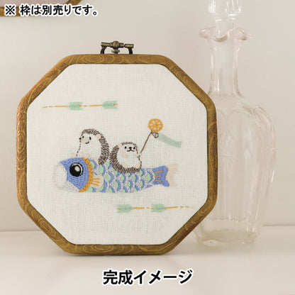 Embroidery kit "Chicchi Hedgehog and Carp Streamer JPT104" DMC DMC