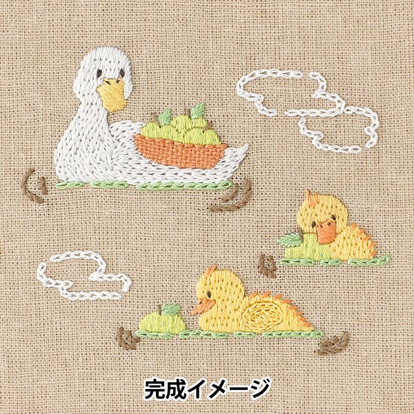 Комплект вышивки "Chicchi Ducks и родители и дети в Yuzuyu Bath JPT111" DMC DMC