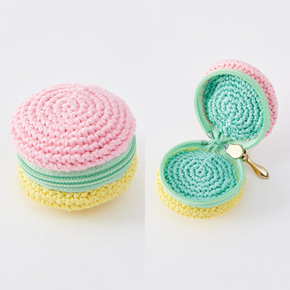 Вязание комплект "Вышивка"НиткиНебольшой мешочек с вязаным макарон 502501" Лекен Lecien космо